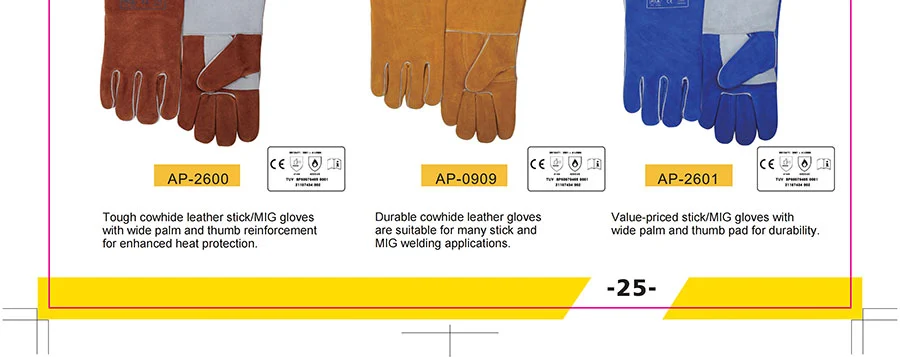 Heavy Duty Red And Black Stick Welding Gloves